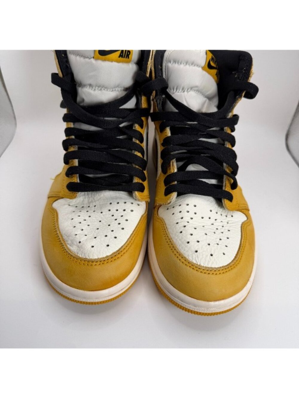 Nike Air Jordan 1 Retro High OG Shoes Mens Size 8 Yellow Black Sail DZ5485-701 - Picture 3 of 13
